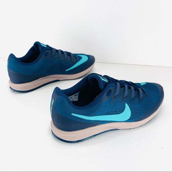 Men Nike Speed Rival Zoom Racing Running Shoes Size 7.5/40.5 Blue Distance Track